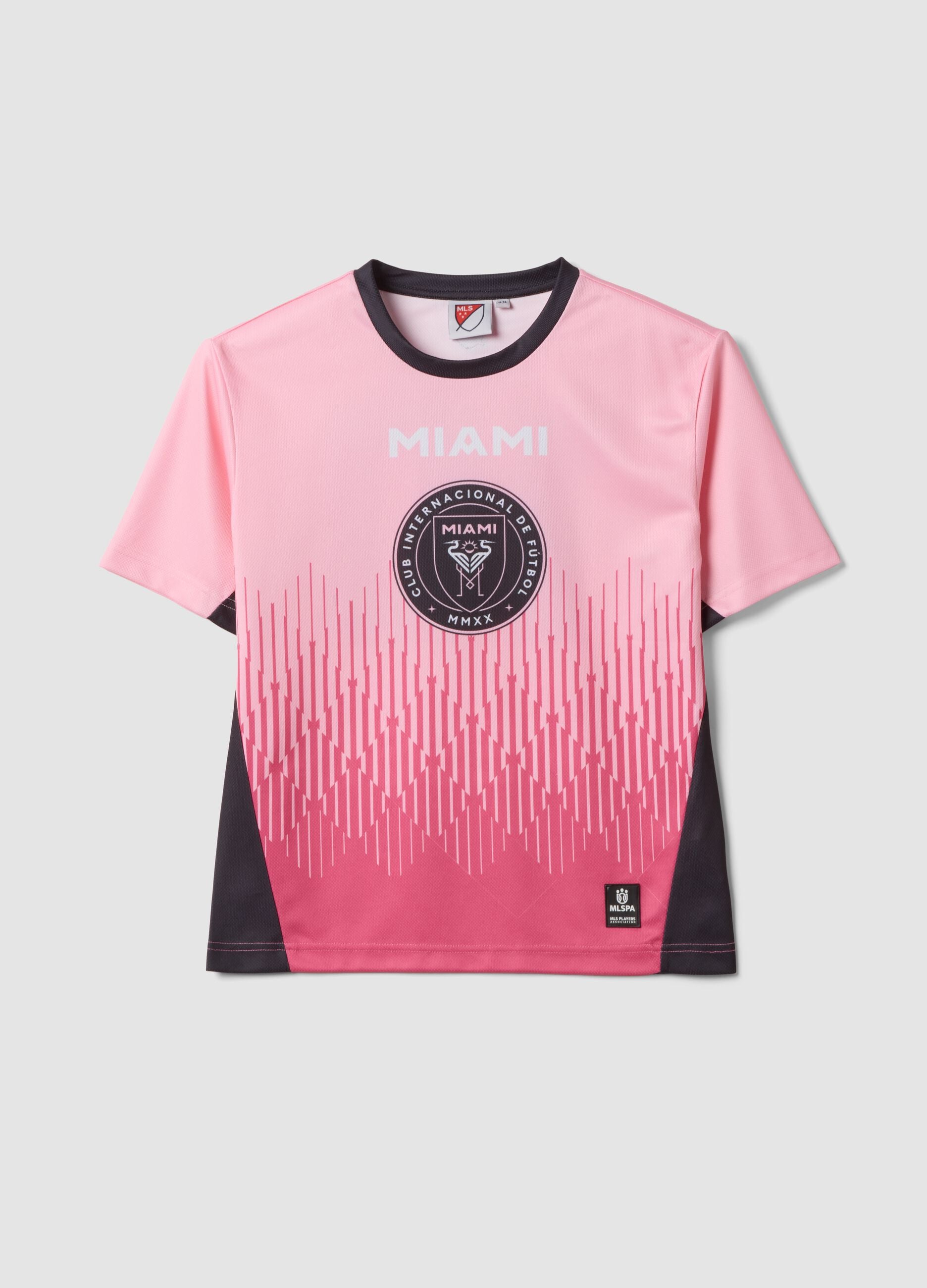 Pink short-sleeved T-shirt with graphic print, regular fit