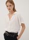 White pure viscose short-sleeve oversized shirt_0