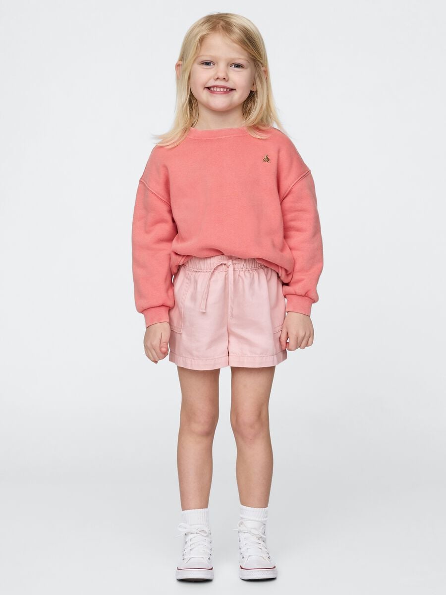 Pantaloncini in cotone con coulisse_0
