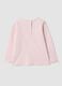 Pink organic stretch cotton T-shirt with Minnie prints for baby girl_1