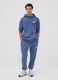 Blue cotton-blend joggers with logo_0