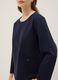 Blue long-sleeved regular-fit stretch cotton blouse_3