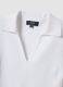 White viscose-blend top with collar_5