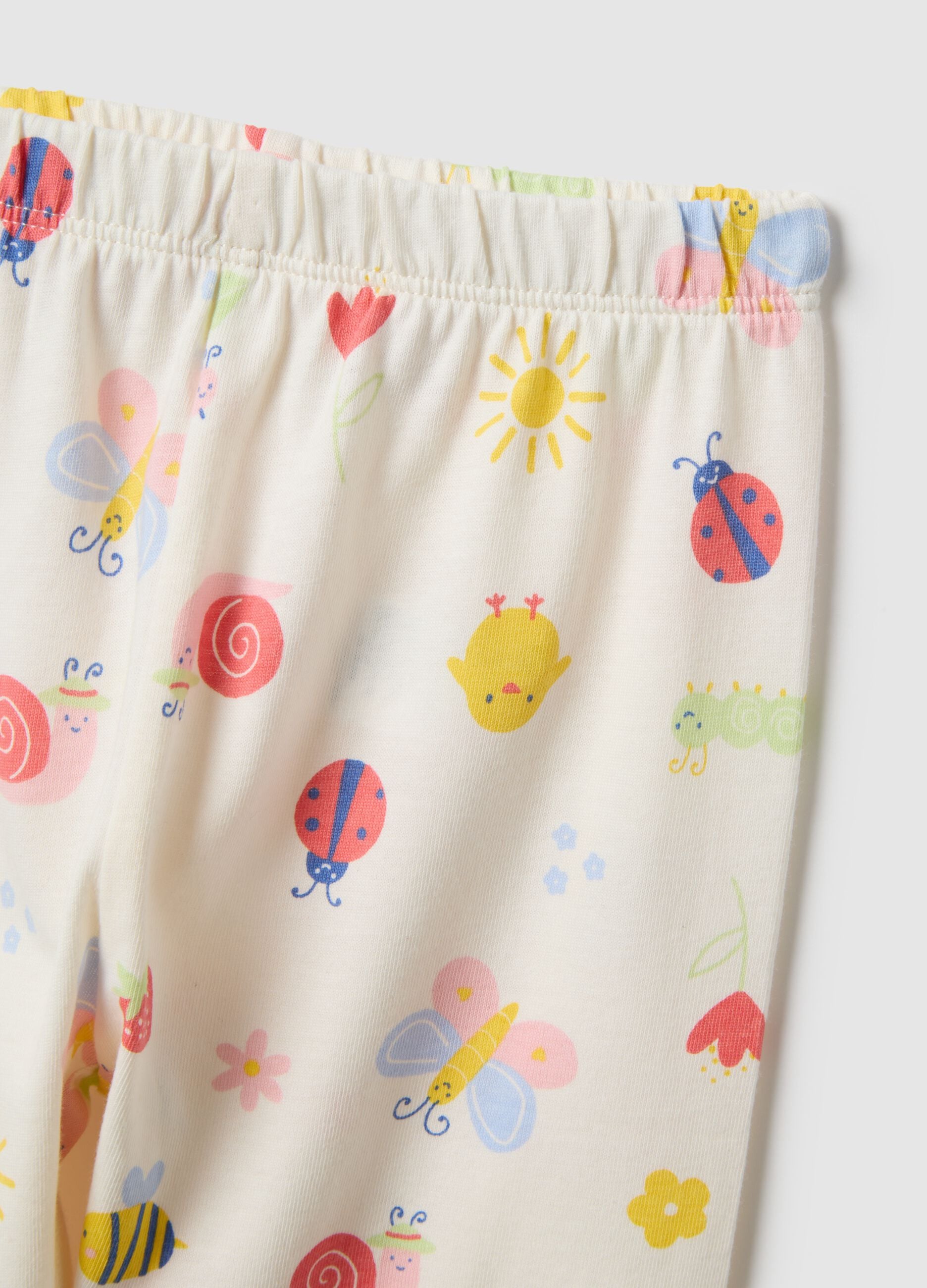 Multicolour baby pyjamas in pure cotton regular fit with prints