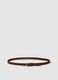 Brown Genuine Leather Belt with Metal Buckle_0
