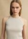 Fitted tank top in beige viscose blend_0