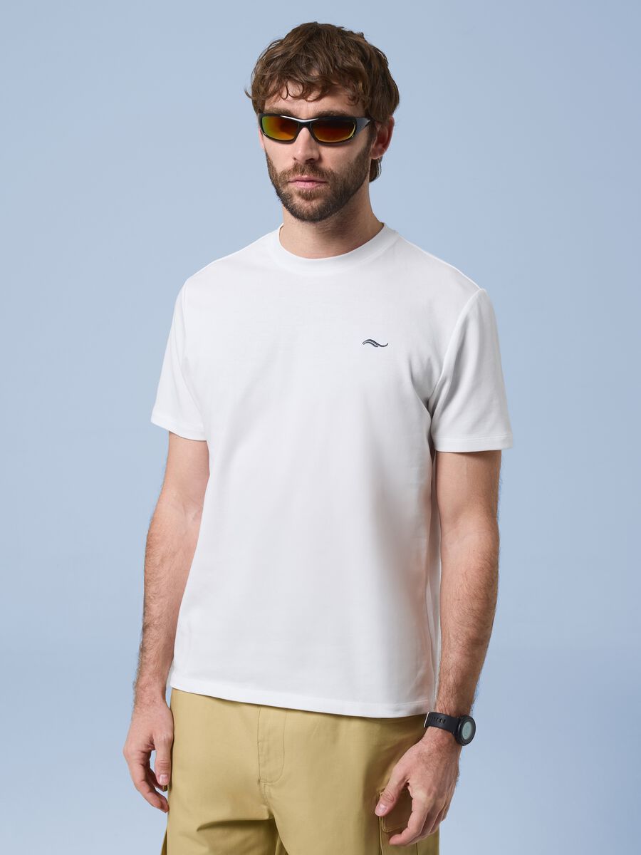 T-shirt bianca in misto cotone elasticizzato ALTAVIA SAILING_1