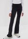 Girls' black flared leggings in stretch organic cotton_2