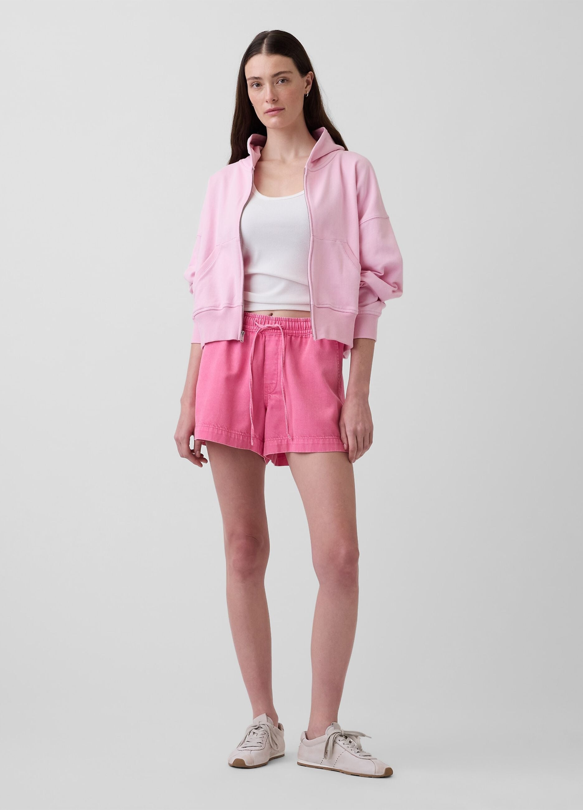 Cotton and Lyocell Blend Shorts