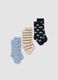 3-pack of blue socks in stretchy organic cotton_0