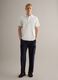 White polo shirt in pure mercerised cotton, regular fit_1