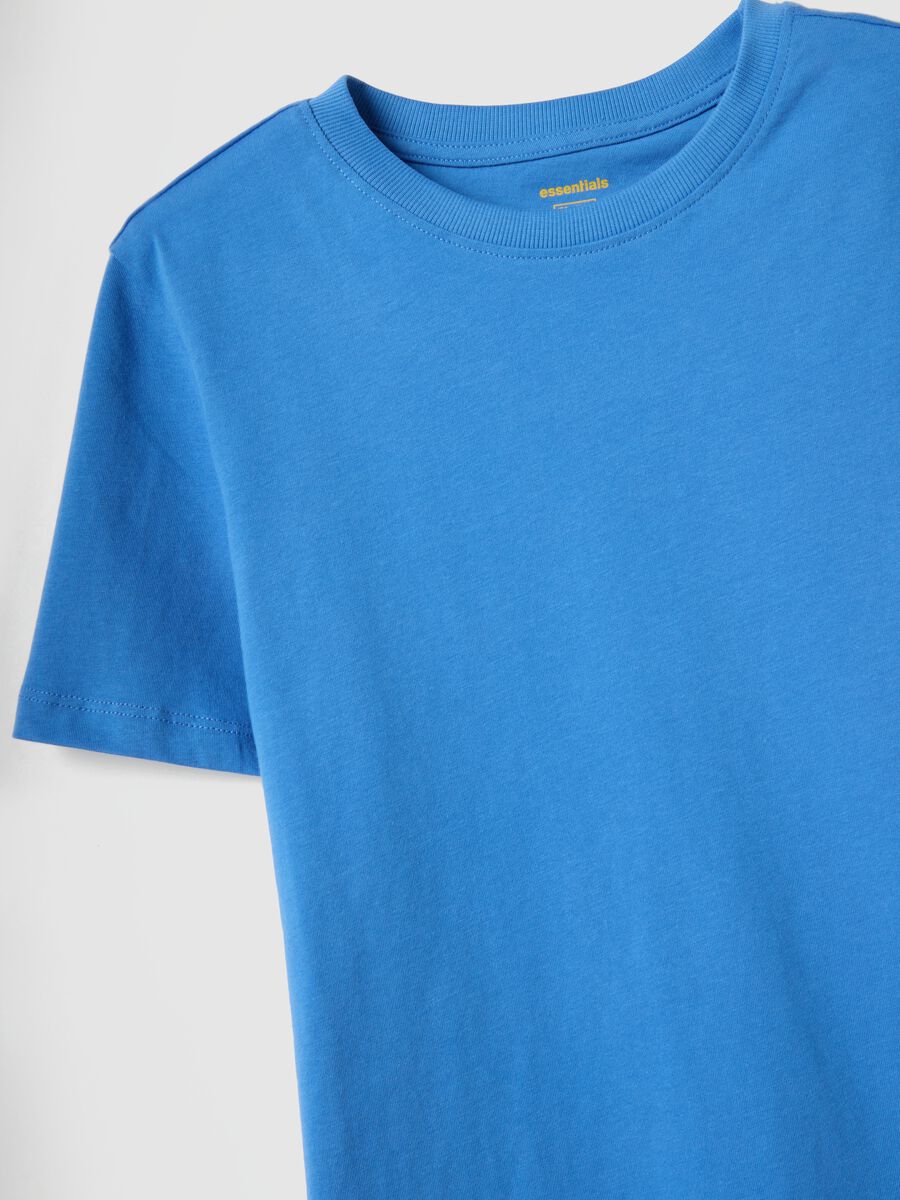 Blue short-sleeve organic cotton T-shirt_5