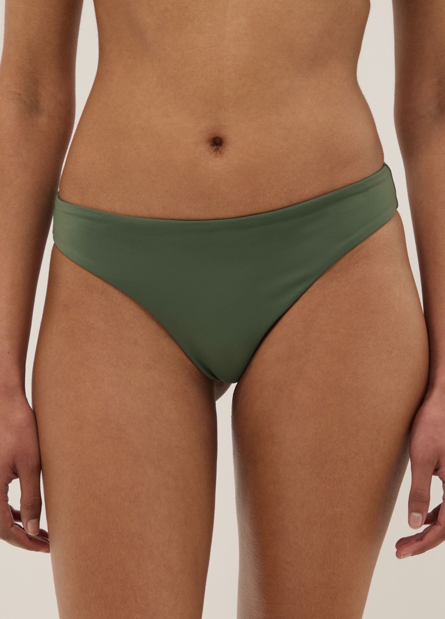 Green stretchy Brazilian bikini bottoms