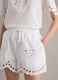 White pure cotton shorts with elasticated waistband_3