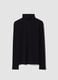 Black ribbed stretch-cotton crew-neck T-shirt, regular fit_0