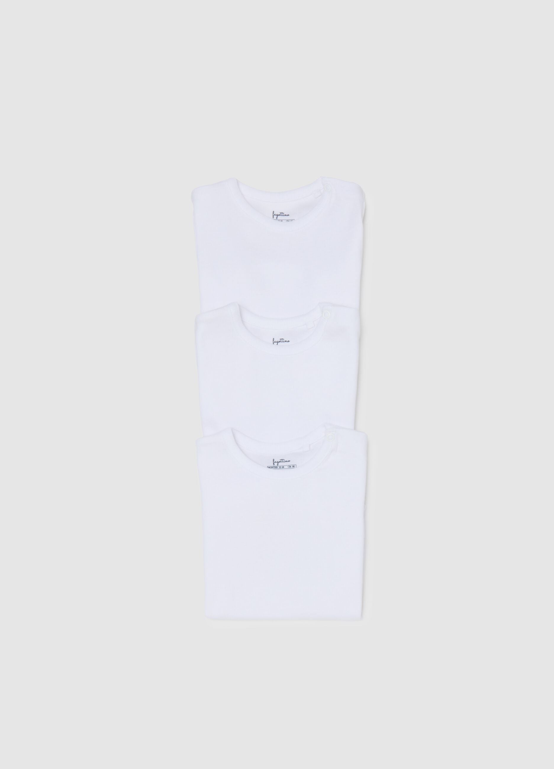 White newborn cotton bodysuit tripack