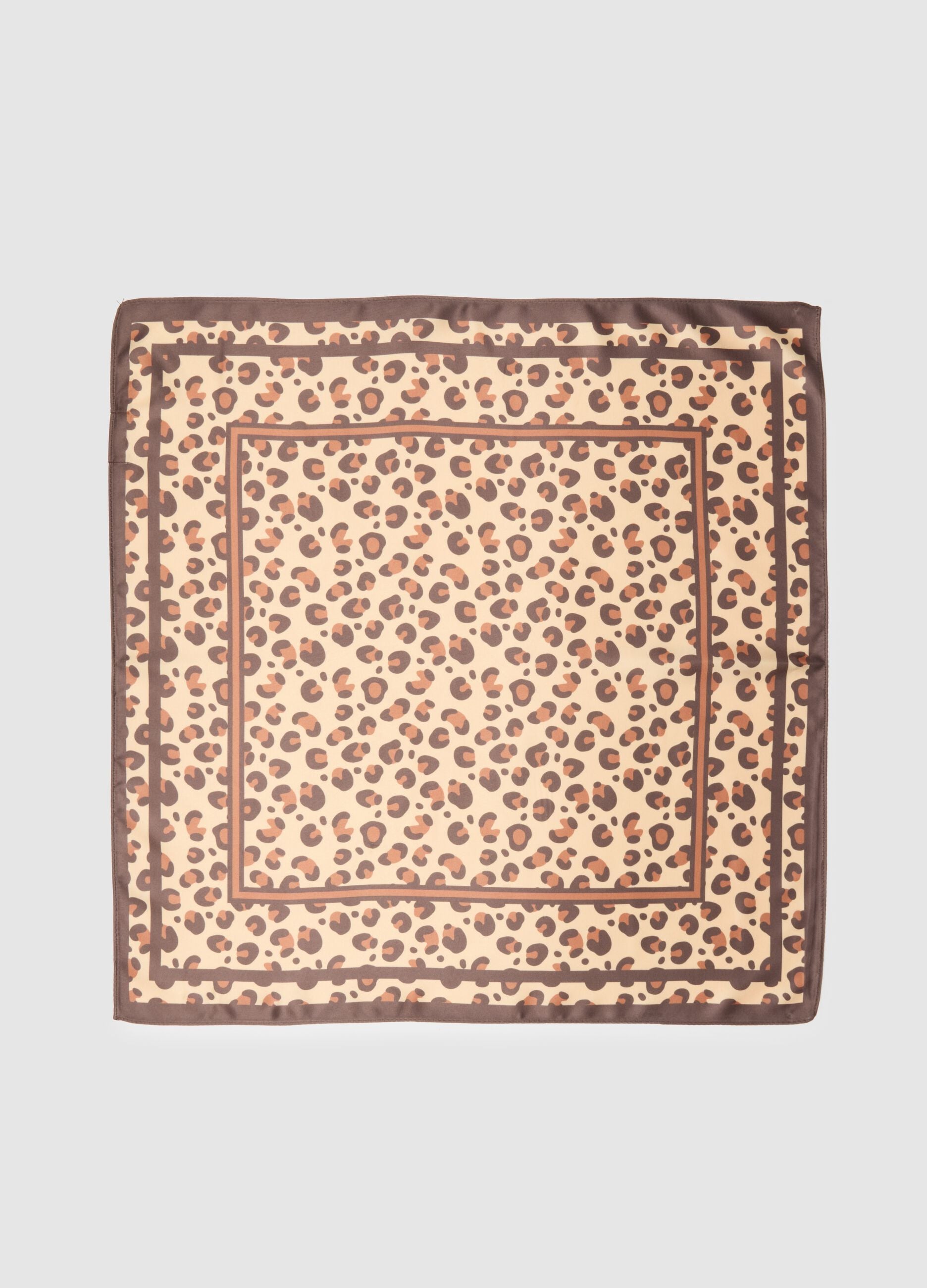 Multicolour leopard print scarf regular fit