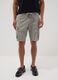 Grey stretch cotton cargo shorts_1