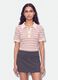 Pink striped cropped stretch-cotton polo, regular fit_0