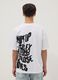Boys&rsquo; white 100% cotton oversized T-shirt with print_1