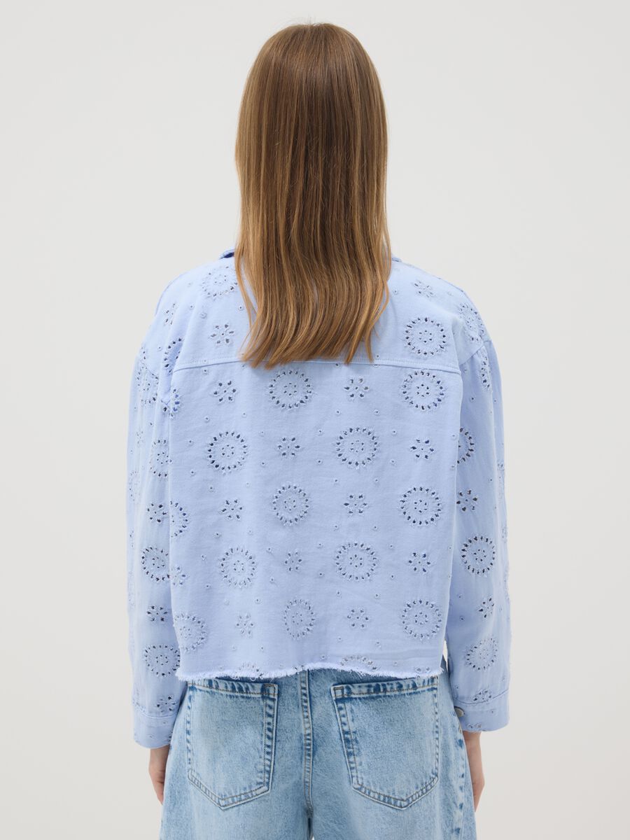 Sky-blue pure cotton broderie anglaise jacket_3