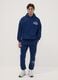 Blue cotton-blend hoodie with Lakers print_1