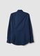 Blue slim-fit shirt with classic collar, easy-iron finish_1