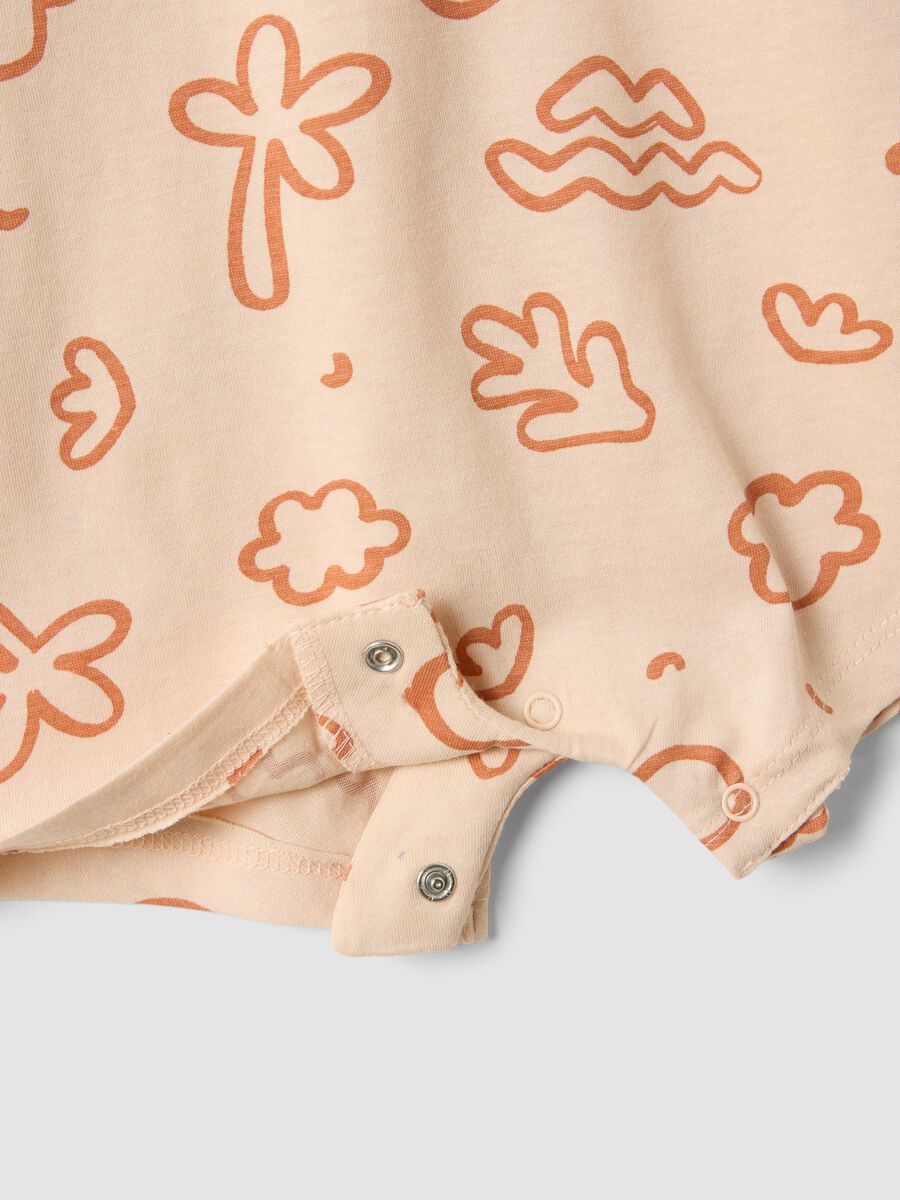 Two-pack of orange organic cotton rompers_3