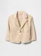 Beige jacket in linen and cotton_0