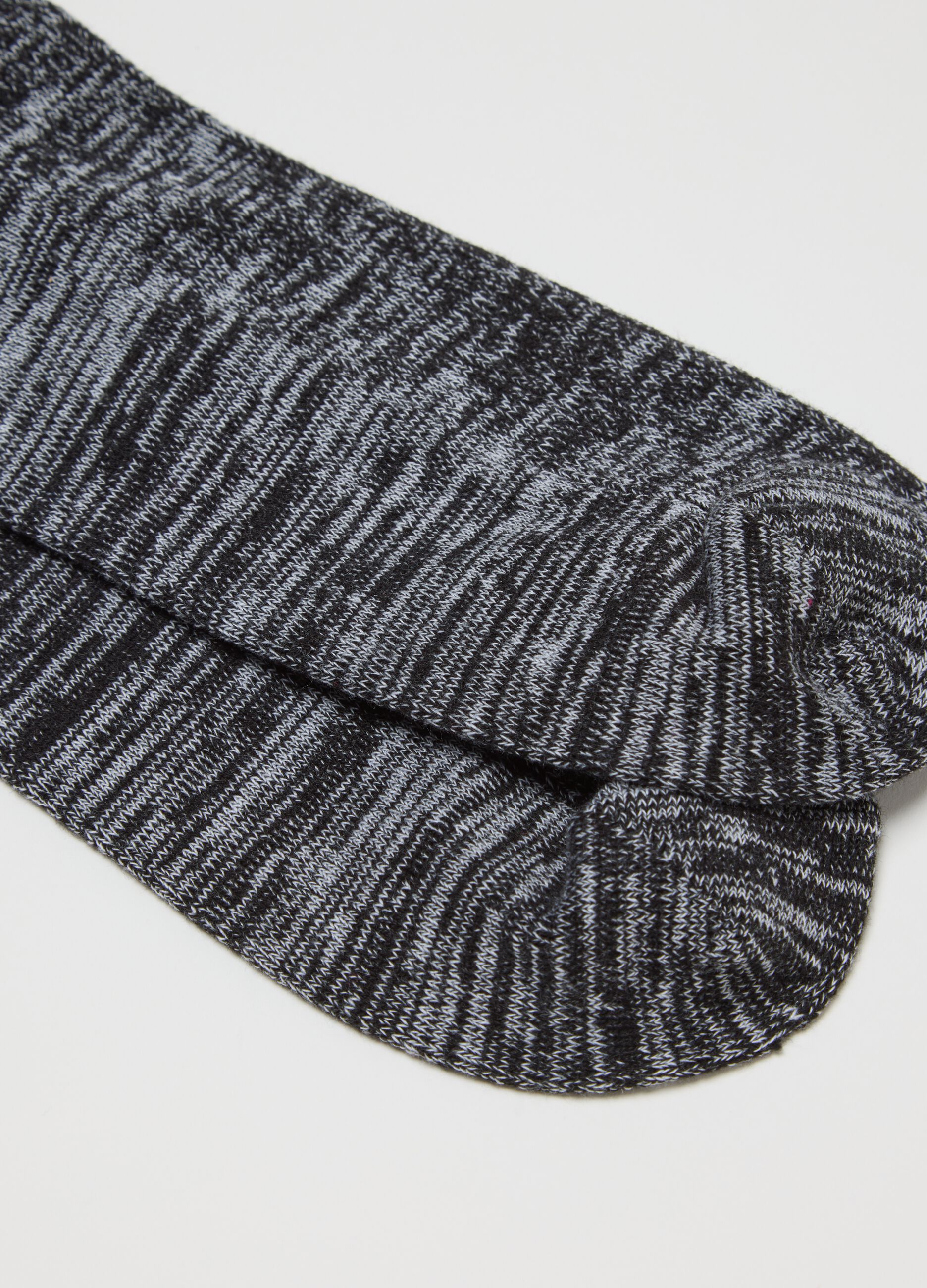 Grey midi cotton blend socks