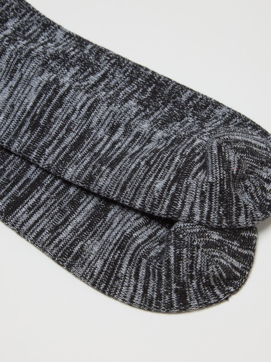 Grey midi cotton blend socks_2