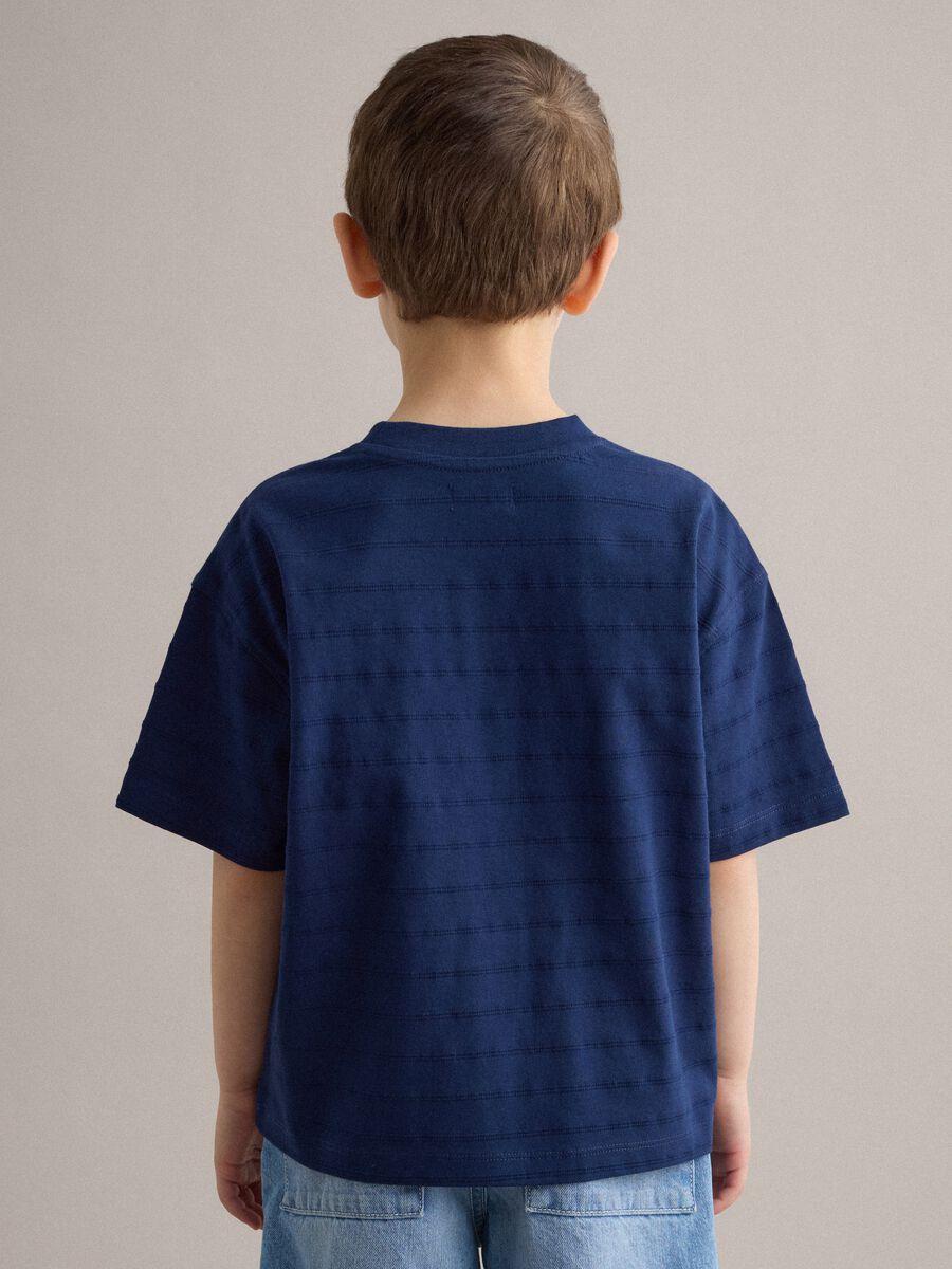 Children's Regular Fit Blue Pure Cotton T-shirt_1