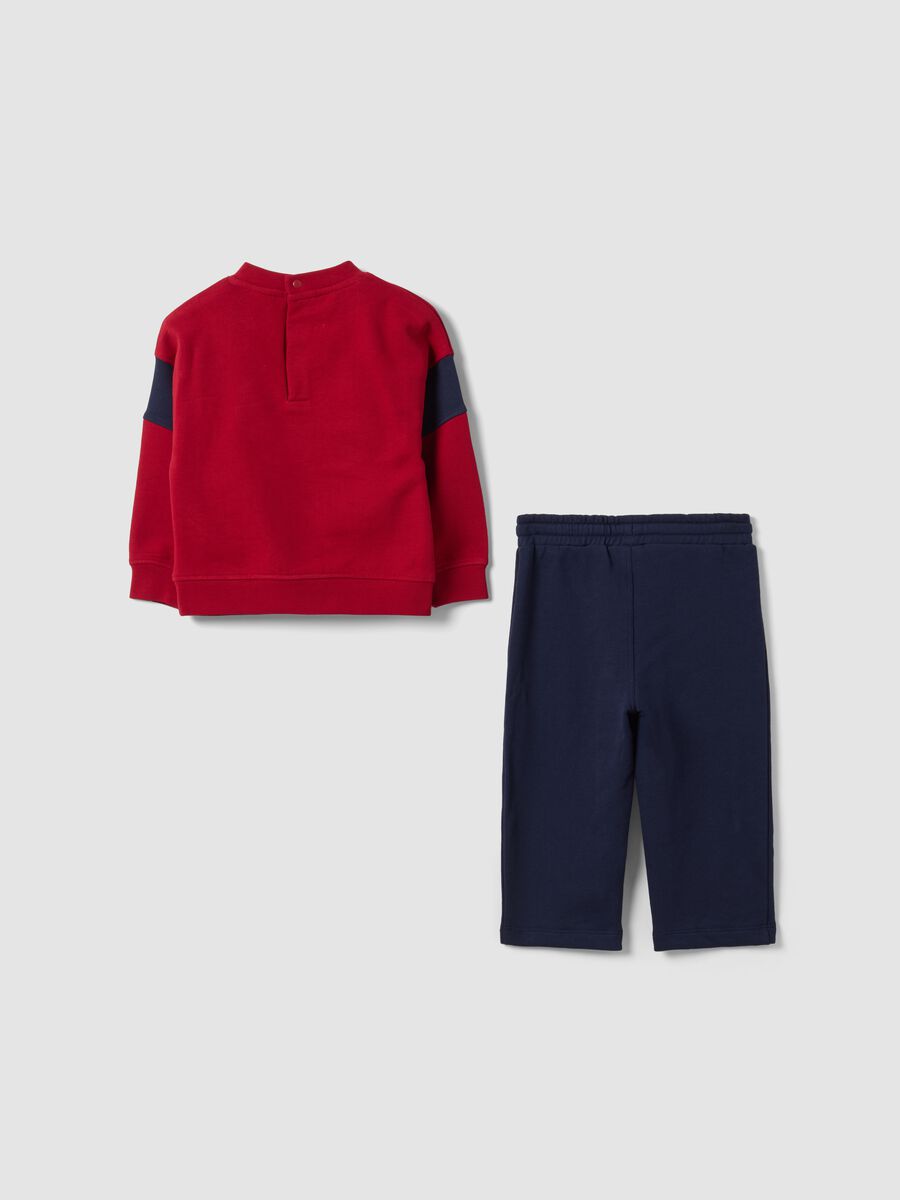 Red and blue pure cotton Mickey print set_1