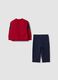 Red and blue pure cotton Mickey print set_1