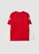 Red pure cotton crew-neck T-shirt with college print for boys_2