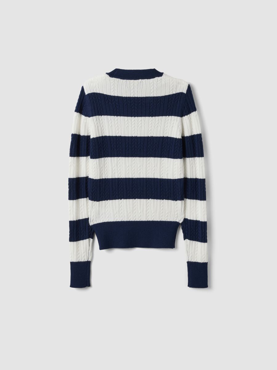 Girls&rsquo; multicolour striped viscose-blend boat-neck jumper_4