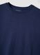 Short sleeve cotton, linen and silk blend blue regular fit T-shirt_5