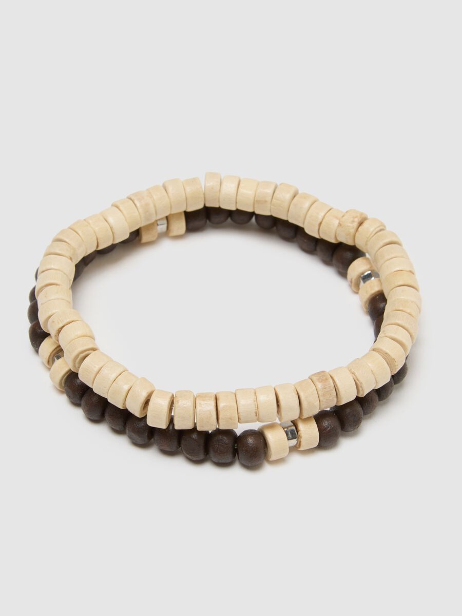 Bipack bracciali in legno multicolor_1