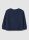 Blue oversized organic cotton crew-neck sweatshirt for baby boy_1