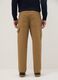 Slim fit brown stretch cotton chino trousers_2