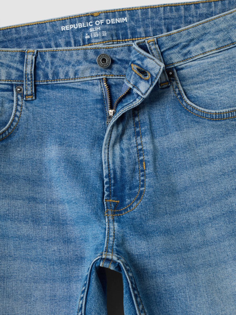 Slim-fit stretch cotton denim jeans_2