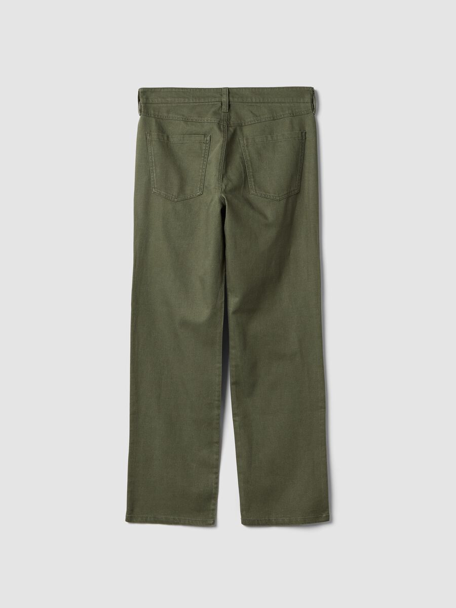 Green linen-cotton blend trousers_1