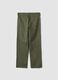 Green linen-cotton blend trousers_1