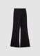 Black flared trousers in stretch modal_0