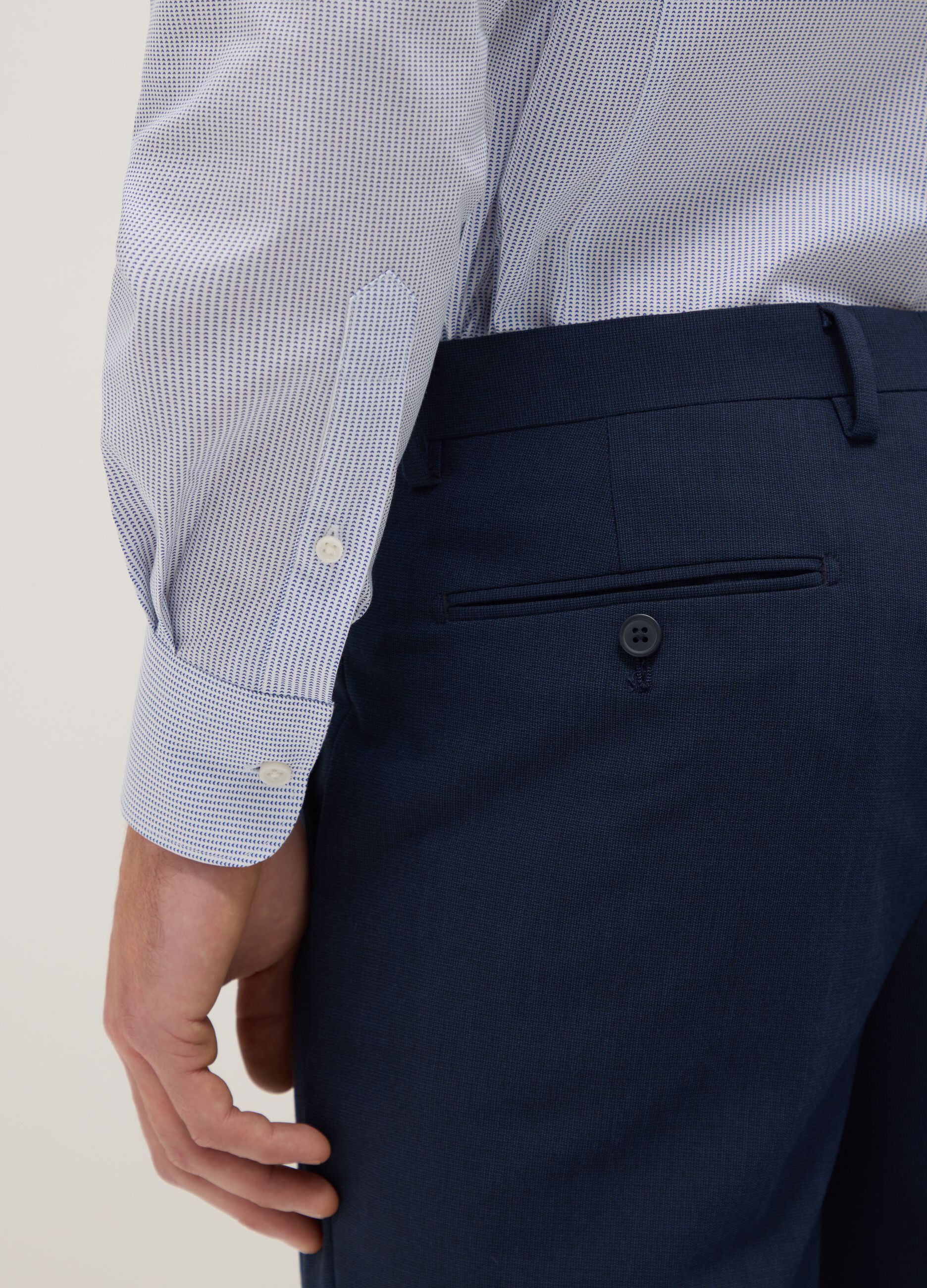 Multicolour check slim fit stretch cotton shirt