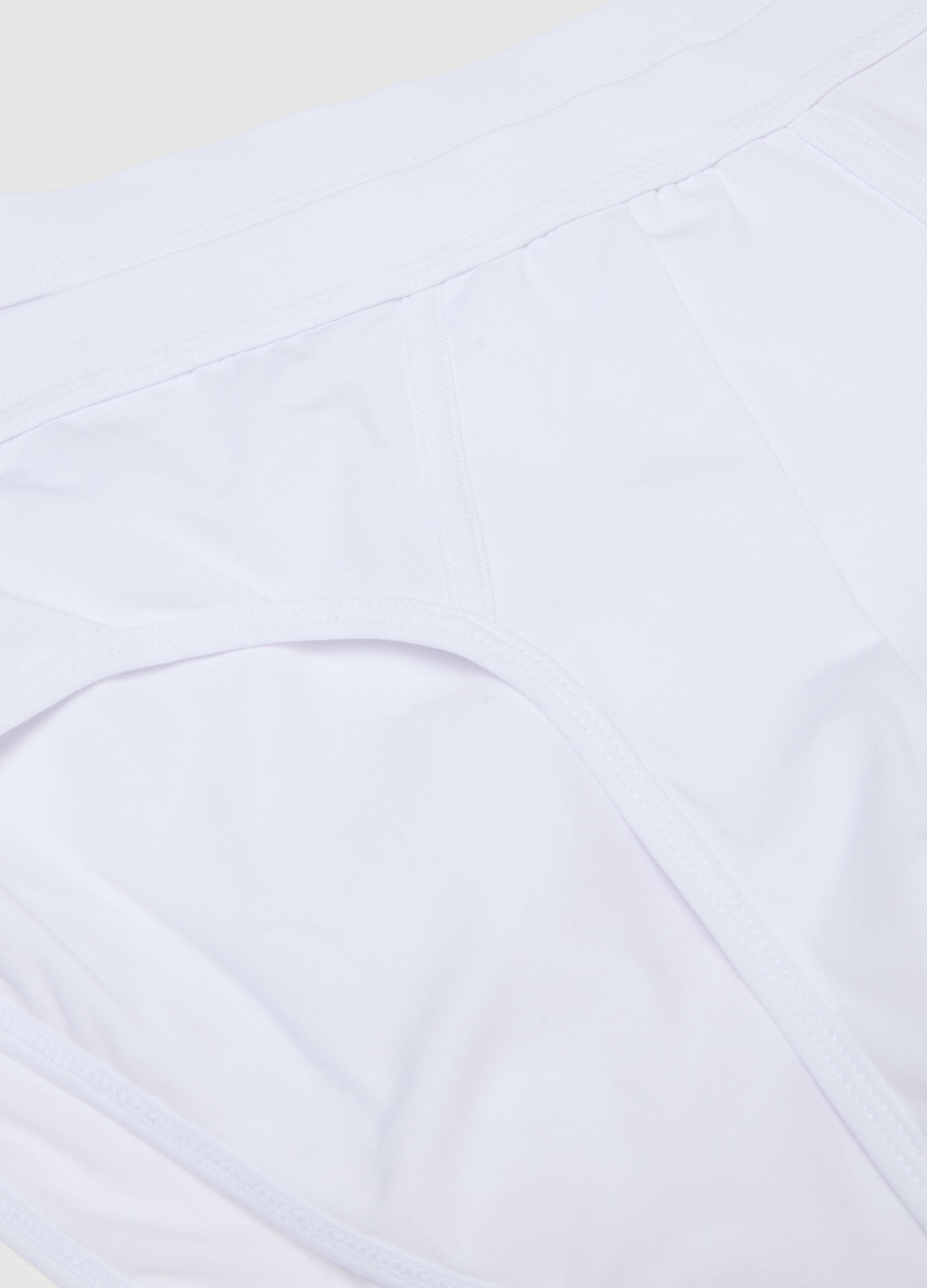 Regular fit white briefs twin pack in stretch cotton