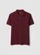 Red pure cotton piqu&eacute; polo shirt with classic collar, regular fit_4