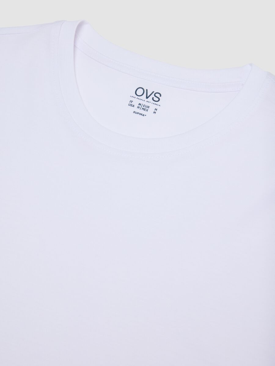 White Supima cotton crew-neck T-shirt, regular fit_5