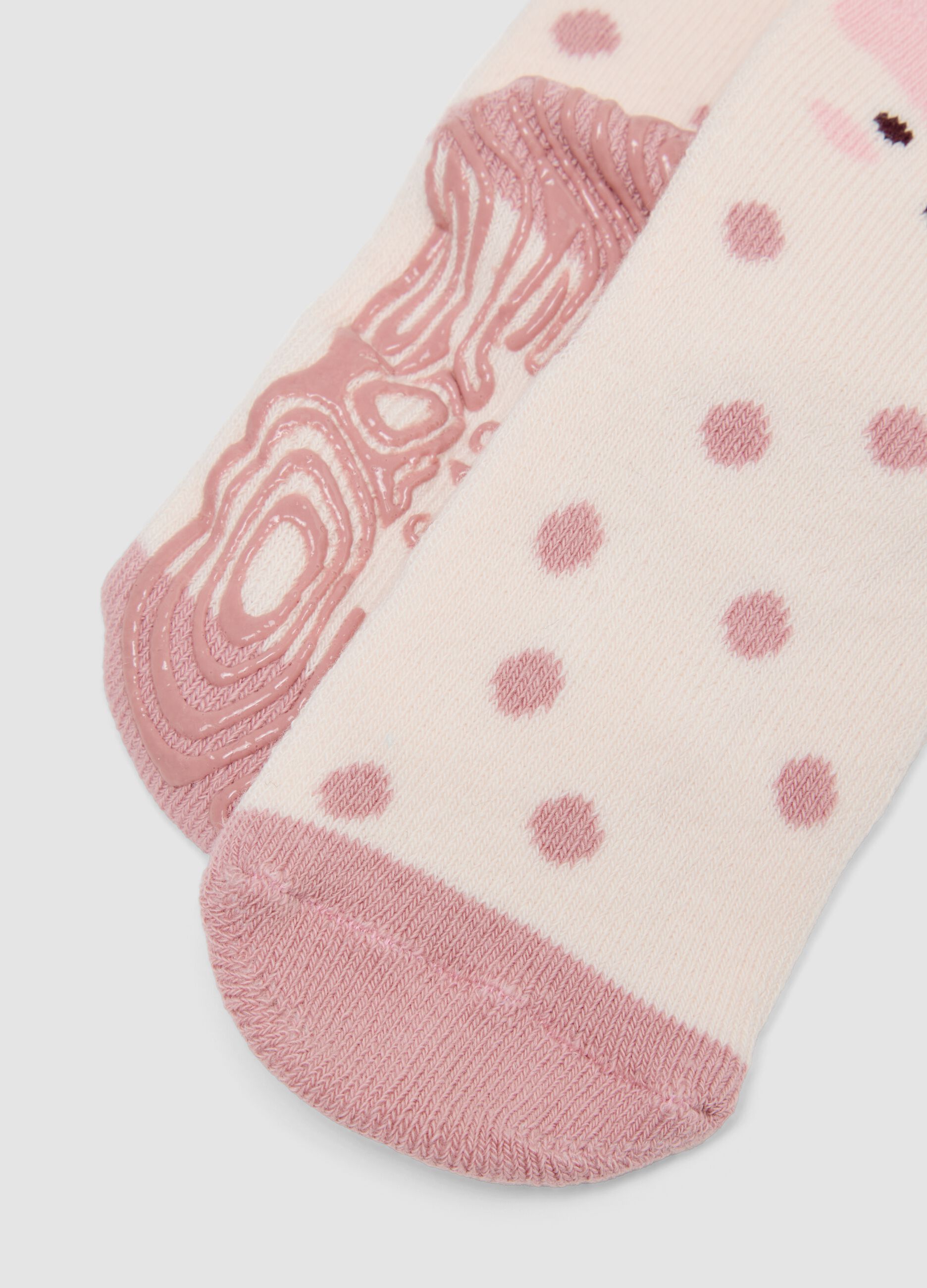 2-pack of pink stretch organic cotton socks