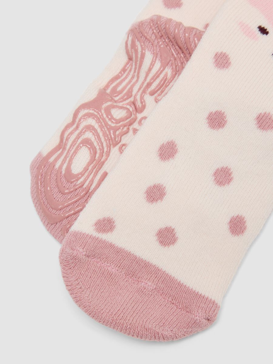 2-pack of pink stretch organic cotton socks_2